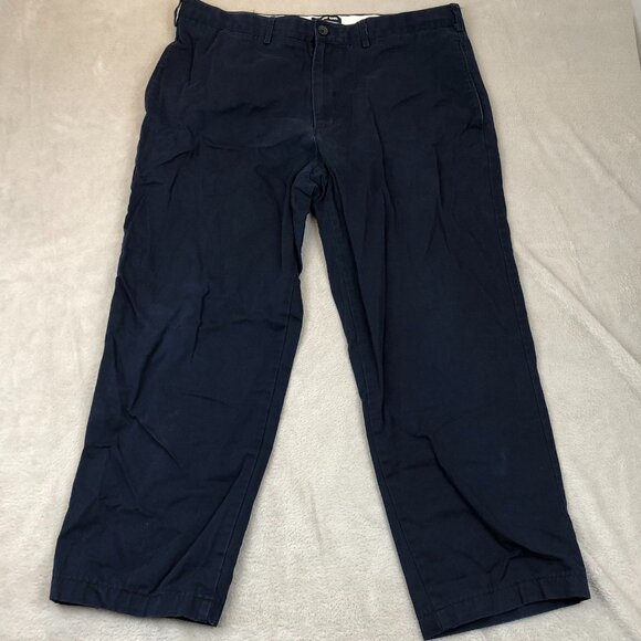 Lands' End Mens Pants Size 38 Traditional Fit Chino Khaki Straight Casual Navy - Picture 9 of 10